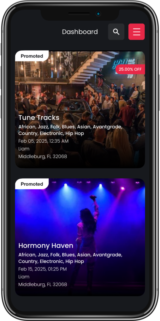 Connect with venues: The go-to app for musicians
